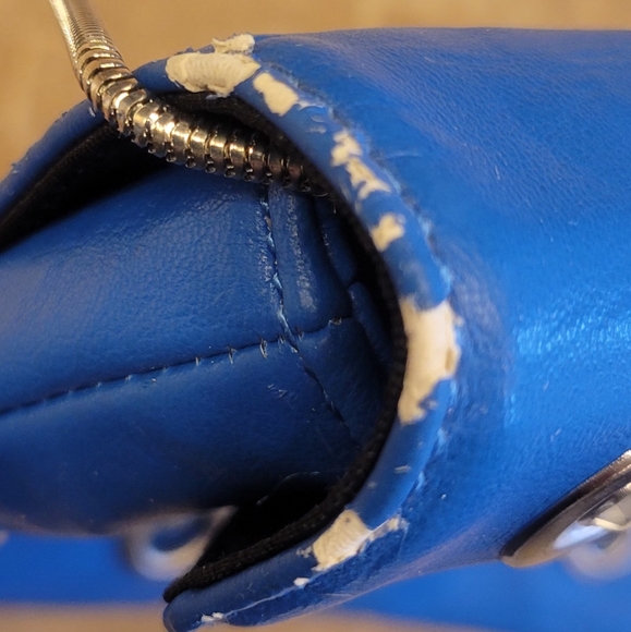 Bebe Cobalt Blue/Silver Rhinestoned Crossbody/Clutch - Picture 14 of 16